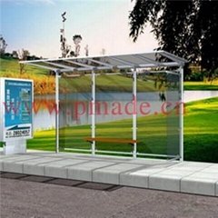Aluminum Bus Shelter With Seats