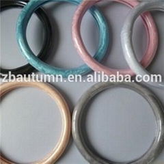 Pure Color Short Velvet Steering Wheel Cover