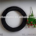 Black Long Velvet Steering Wheel Cover