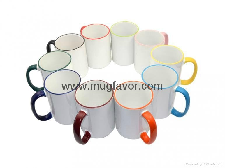 Sublimation Mug--11oz Two-Tone Color Mug(Handle Only)  2