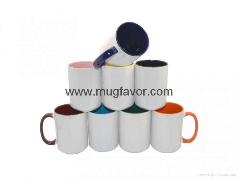 Sublimation Mug--11oz Two-Tone Color Mug(Inside & Handle) 