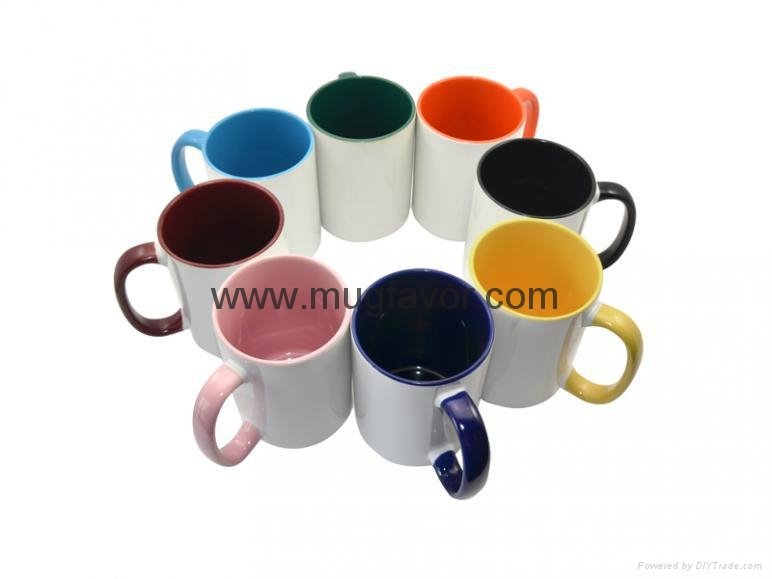 Sublimation Mug--11oz Two-Tone Color Mug(Inside & Handle)  2