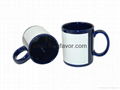 Sublimation Mugs--11oz Color Mug w White Patch 1