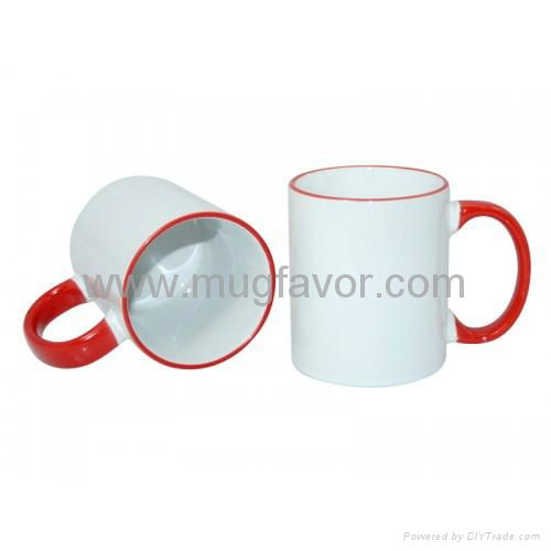 Sublimation Mug--11oz Two-Tone Color Mug(Handle Only)  4
