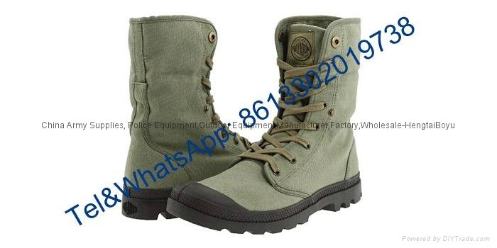 Navy blue army green desert camouflage Military Canvas Boot 2