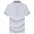 FUGUINIAO Men's Turn-down Collar White Polo Shirt 2