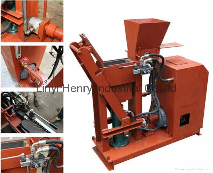 HR1-25 hydraulic clay interlocking brick making machine 3
