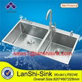 Stainless steel bathroom sinks 3