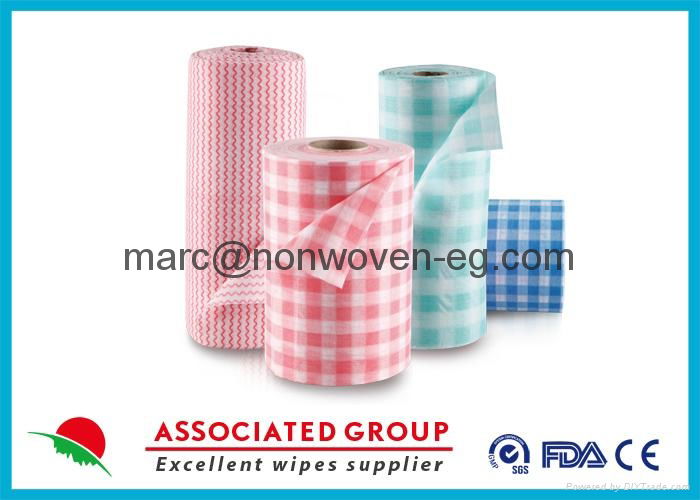 Disposable Kitchen Non Woven Roll Wipes Reusable For Home