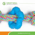 pet products cloth rope toys with blue tpr chaplet 2