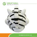 vinyl Funny squeaky pet toys lovely white tiger 2