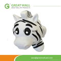 vinyl Funny squeaky pet toys lovely white tiger 3