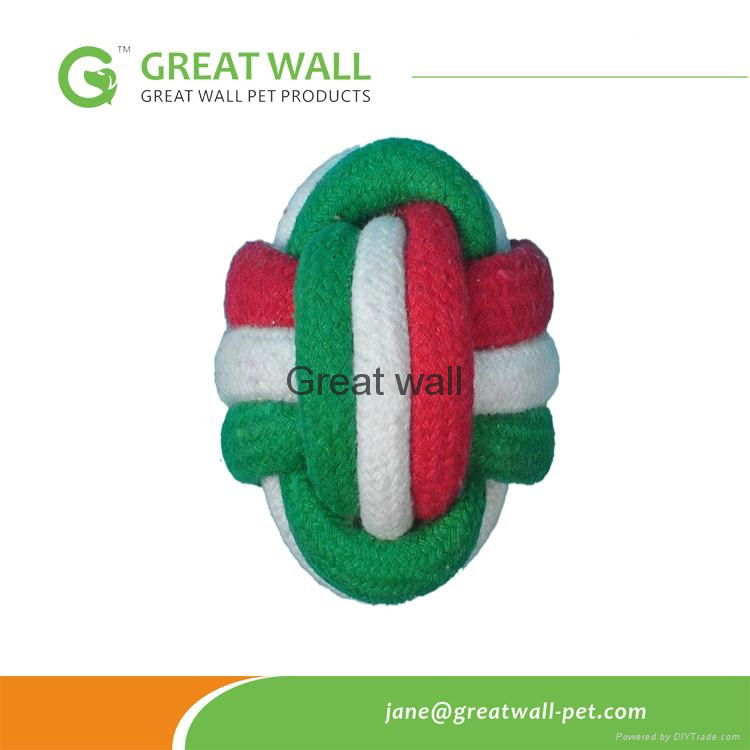 hot selling Christmas series cotton rope ball pet toys