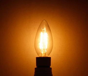 2W LED filament bulb candle bulb 3