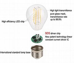 4W LED filament bulb