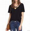 OEM Fashion Ladies Girls Woman Viscose Vasity Nyc T Shirt