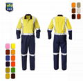Orange Workers Overall Uniform with Reflective Tape for Mining Men's Coveralls 2