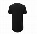 Men Casual T-Shirt Curve Hem Side With Zipper Short Sleeve Men Long line Tee 2