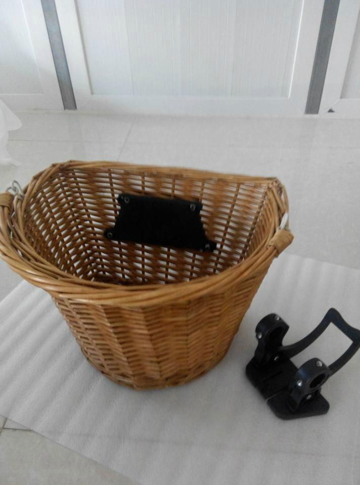 Hot Sell Removable Cheap Wicker Bicycle  Basket (CA-DE012)