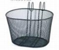 cheap strong  steel bicycle basket with double hooks hot sale(FH-42) 2