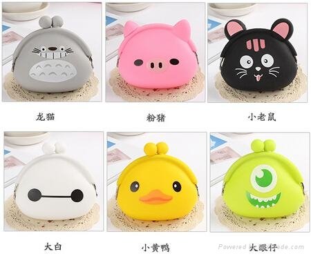 bulk wholesale silicone coin purse with freely logos 2