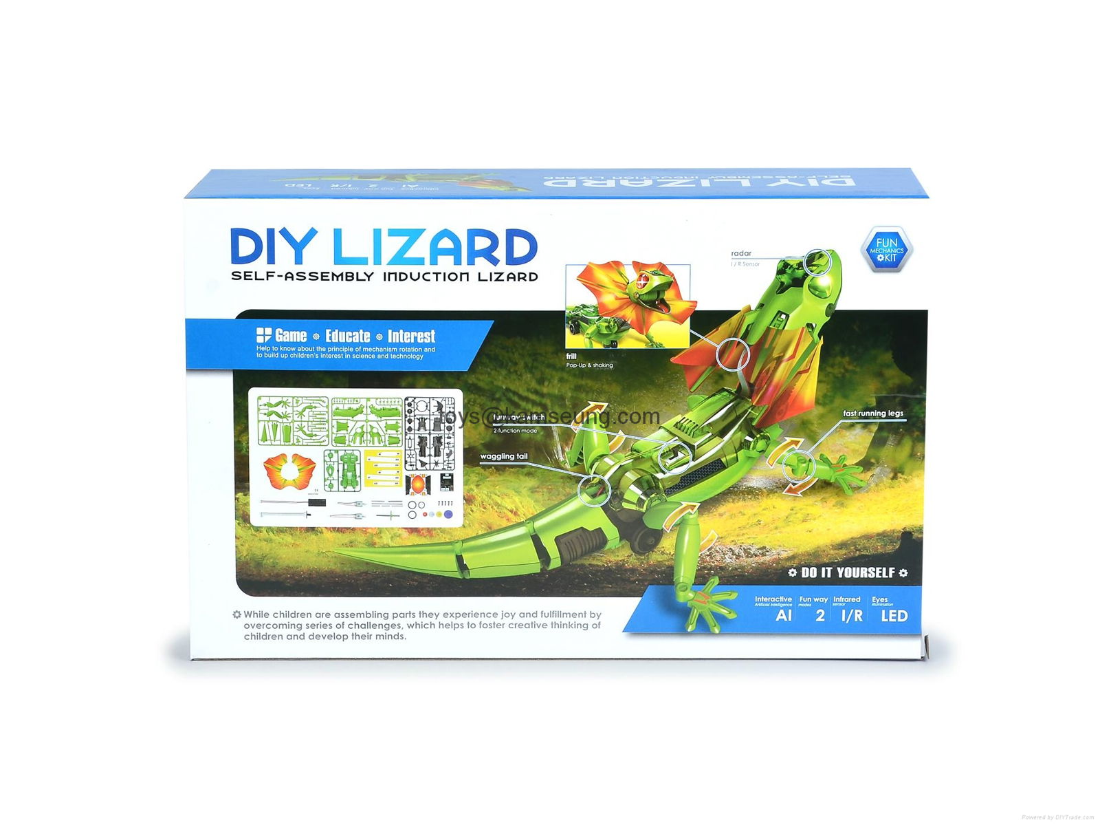 DIY LIZARD,DIY INDUCTION LIZARD,NEW TOYS,EDUCATIONAL LIZARD,INTELLIGENTTOYS 3