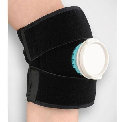 Knee support with ice bag ice wrap