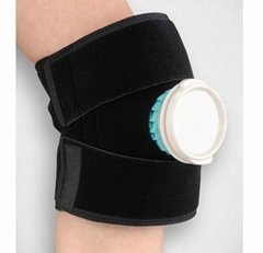 Knee support with ice bag ice wrap