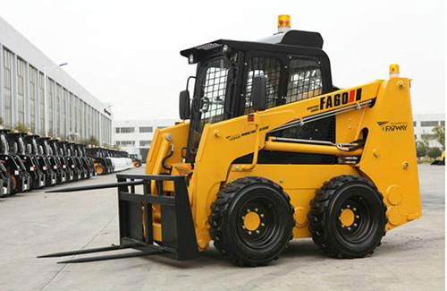 Skid steer loader with attachments