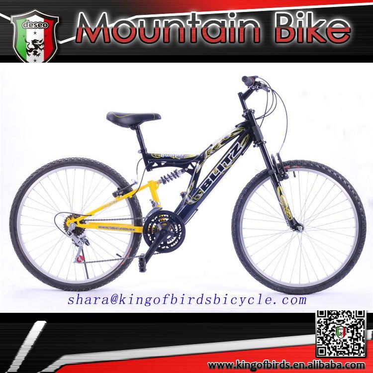 Dual suspension mountain bike 26 size mtb 18 speed 