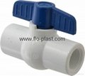 1/2 Inch PVC Ball Valve With NPT Thread Ends And Butterfly Handle For Water 3