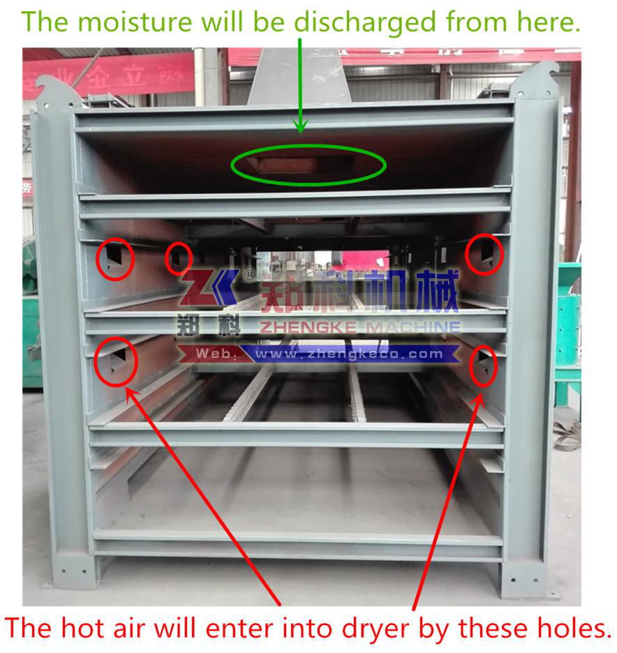 Mesh belt dryer for briquettes 2