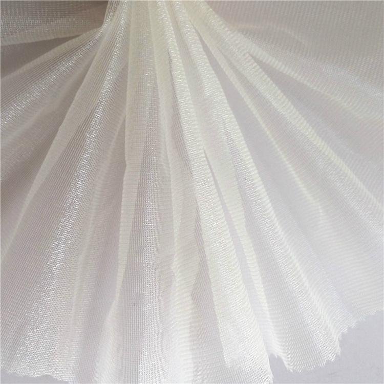 White Shiny Stabilized Stiff Netting French Nylon Mesh Fabric For Sportswear/Clo 1