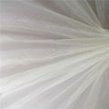 White Shiny Stabilized Stiff Netting French Nylon Mesh Fabric For Sportswear/Clo 2