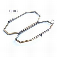 Creative Handmade Glass Metal Geometry Frame Necklace Pendant Octagon Jewelry