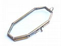 Creative Handmade Glass Metal Geometry Frame Necklace Pendant Octagon Jewelry 2
