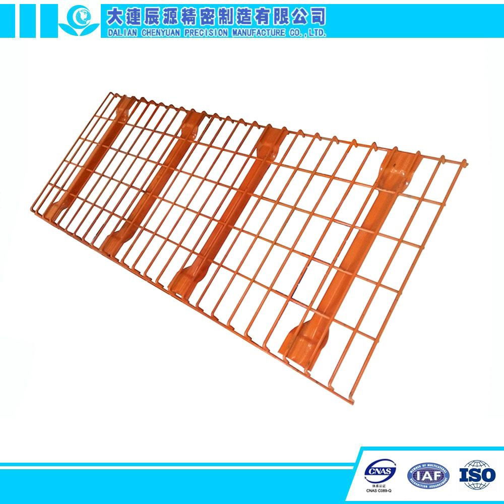 China Warehouse Storage System use Support Bar Strenghened Wire Mesh Decking 3