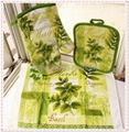 Printed cotton kitchen glove set