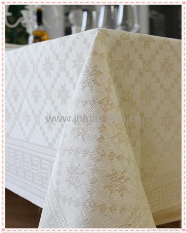Custom design jacquard table cloth table cover 4
