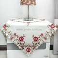 Custom design embroidery table cloth table cover 1