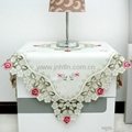 Custom design embroidery table cloth table cover 2