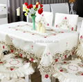 Custom design embroidery table cloth table cover 5