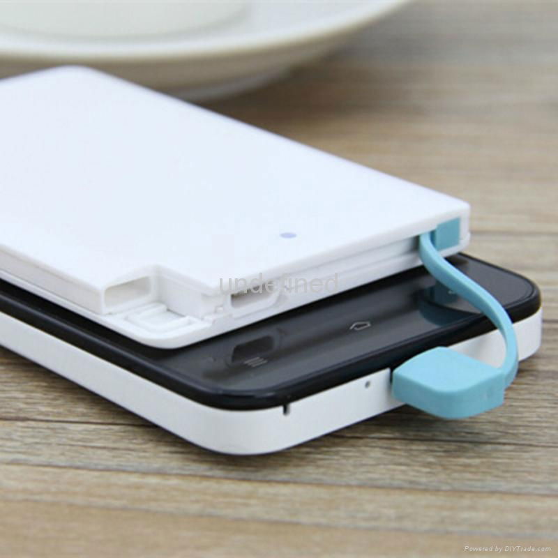 2600mAh Hot Ultra Thin Credit Card Power Bank Battery Charger  4