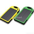 5000mAh Solar External Battery Power Bank Dual USB Ports 1