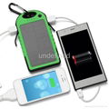 5000mAh Solar External Battery Power Bank Dual USB Ports 2