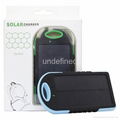 5000mAh Solar External Battery Power Bank Dual USB Ports 4