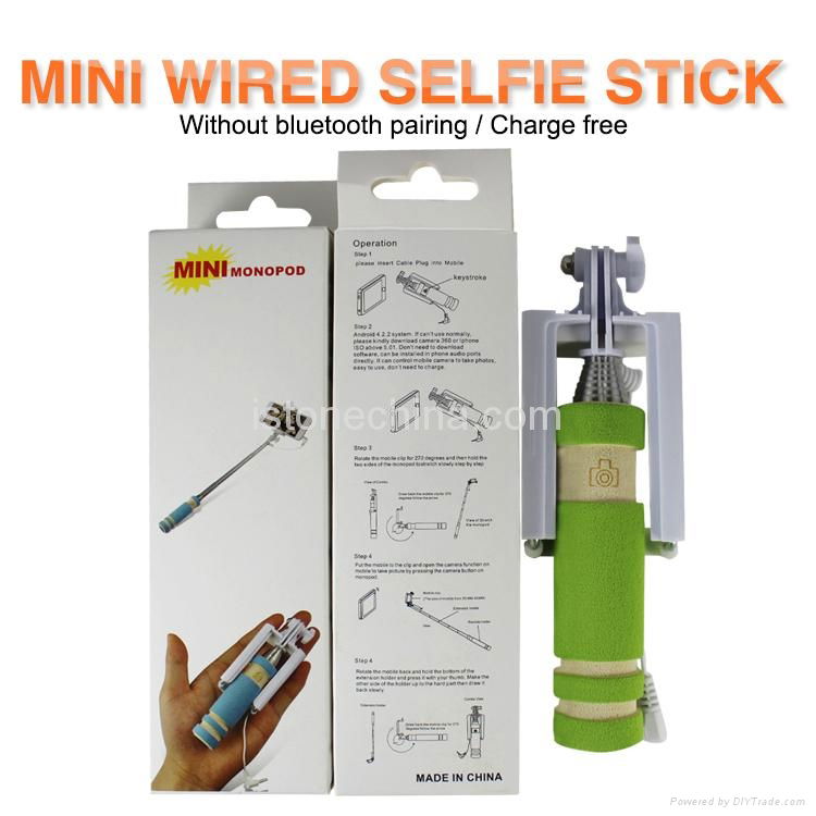 Mini Extendable Handheld Monopod Selfie Stick With Groove 4