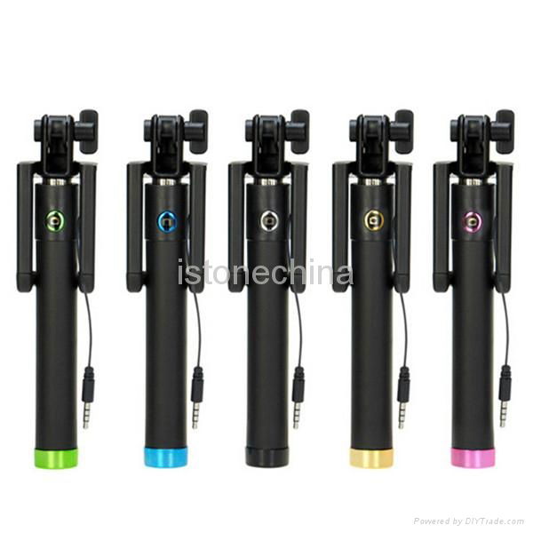 Wired Folding Selfie Stick Monopod Holder For Mobile Phones