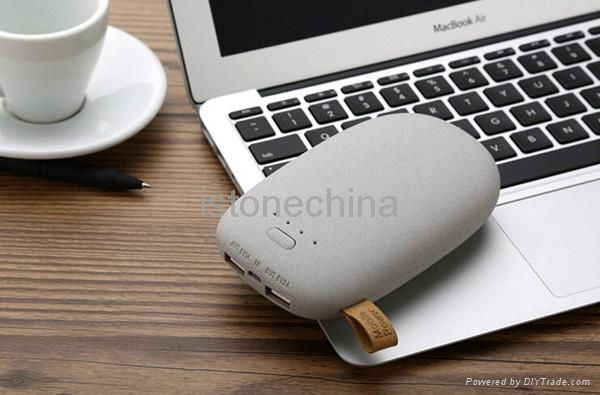 10400mAh Dual USB Stone Large Capacity Power Bank Charger 3