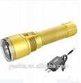 YD-805  2015 Promotion Cheap of rechargeable plastic body led flashlight with li